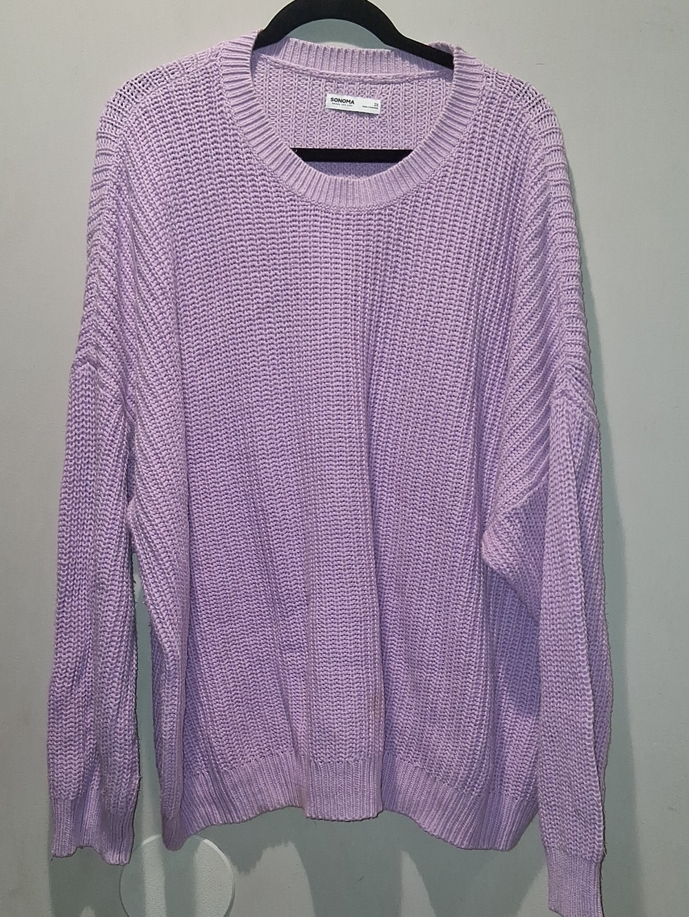 Sonoma Lilac Crewneck Knit Sweater